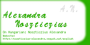 alexandra noszticzius business card